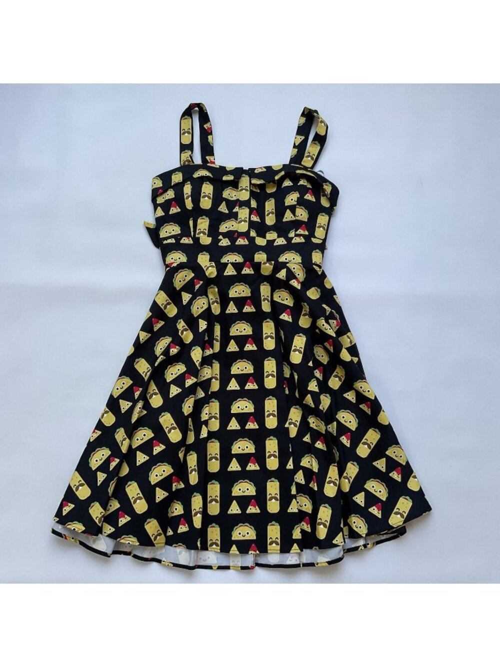 Eva Rose Women’s Mr. Taco & Burrito Nacho Dress Fit & Flare In Black Size XL